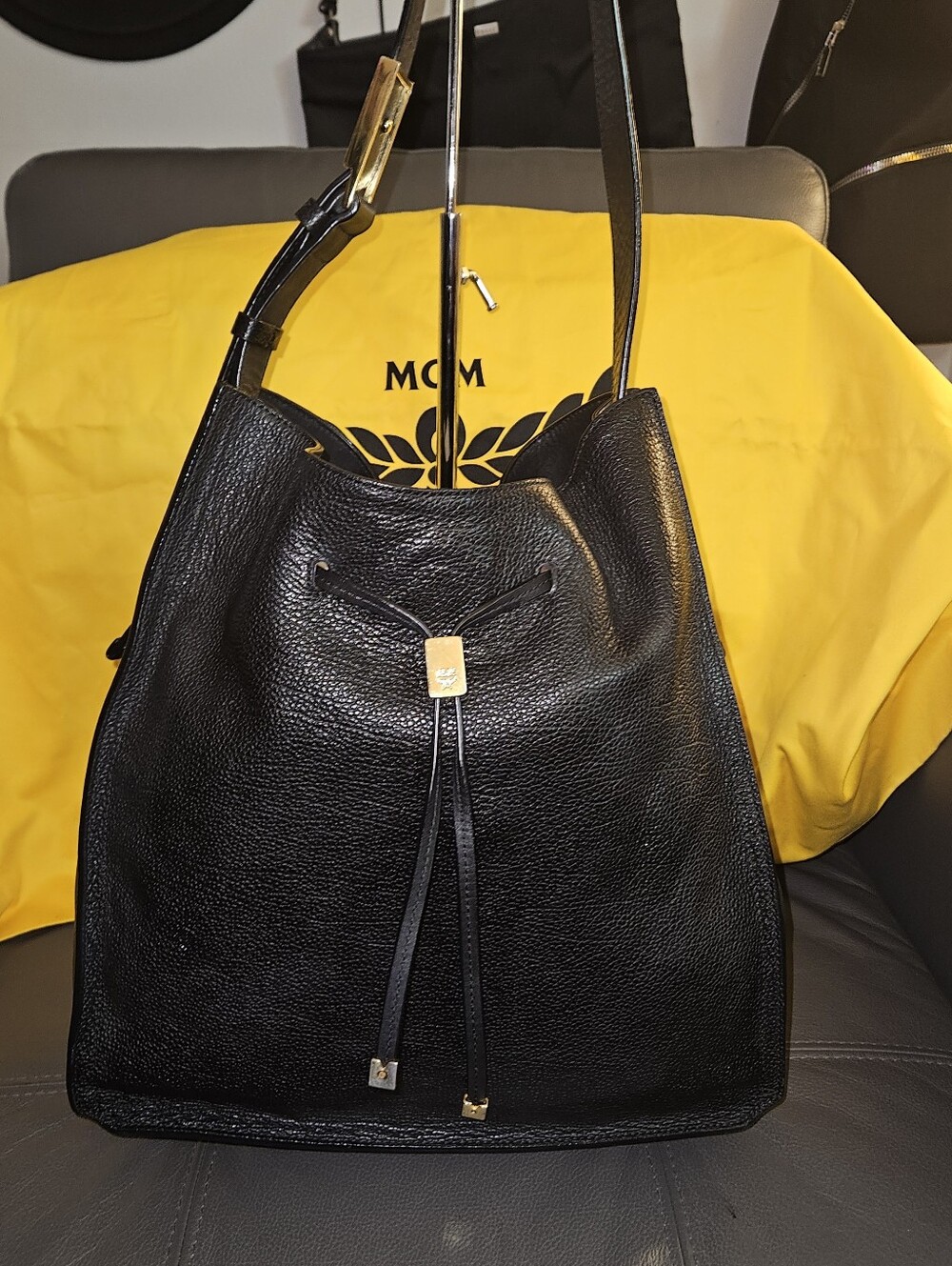 MCM Bucket Leather Shoulder Bag